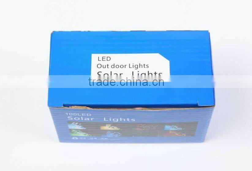solar powered led string light for Christmas and garden decoration with solar pannel