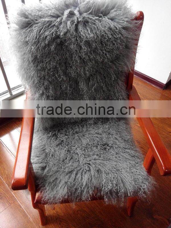 TOP QUALITY CURLY FUR TIBETAN LAMB SKIN RUG