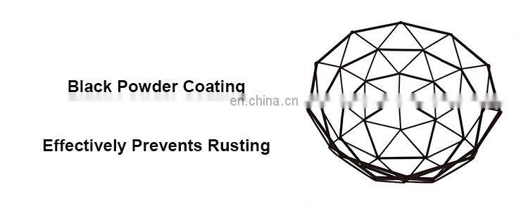 Home Modern Kitchen Basket Round Iron Wire Storage Food Organization Holder Metal Fruit Mesh Basket