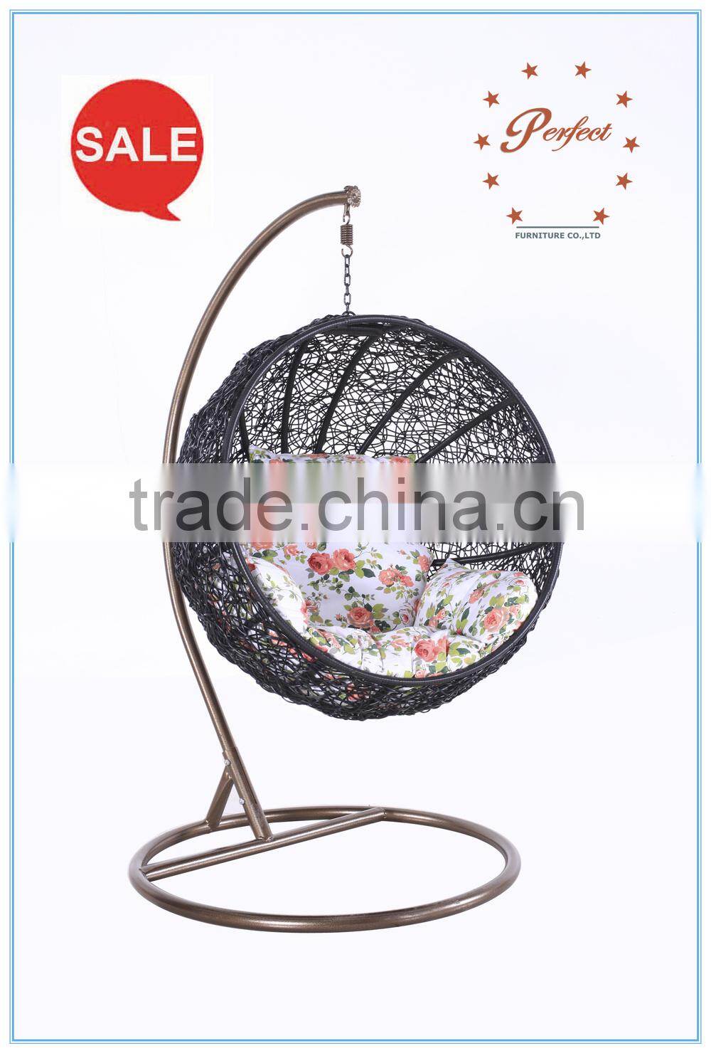 Egg outdoor furniture rattan swing rattan hanging chair PRC14845