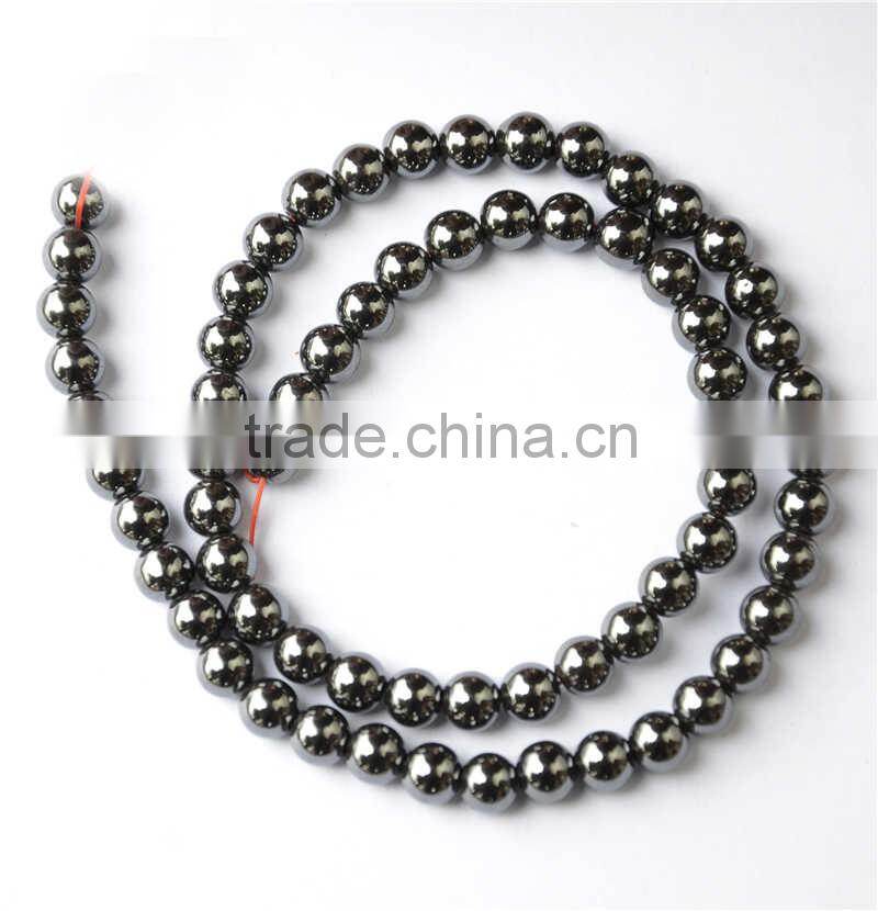 Hematite 8mm drum beads for jewelry