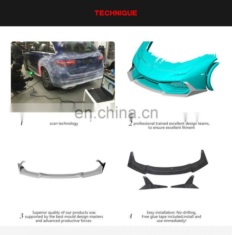Forged Carbon Fiber LP610 Front Lip Splitters for Lamborghini Huracan LP610-4 Coupe 2-Door 2014-2016