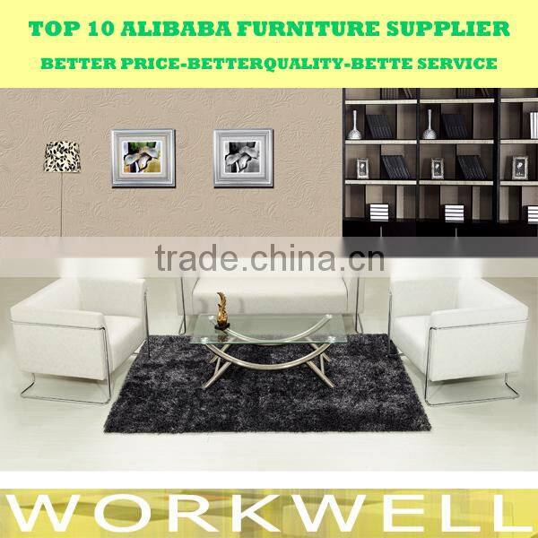 Workwell popular style office sofa set with wooden armrest kw-SS02