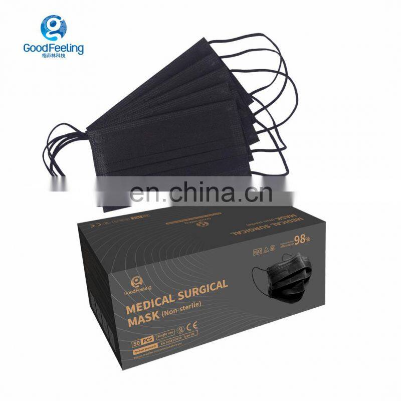 As Low As 0.03USD/Piece Disposable Non Woven Blue+White Surgical Face Mask Masque Maskss 50 Pcs Breathable Ear-Loop Flat