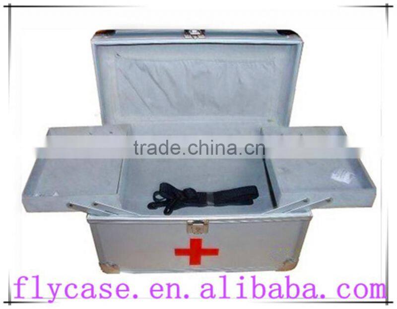 professional empty first aid box for factory,home,school(blue mini aluminum box)