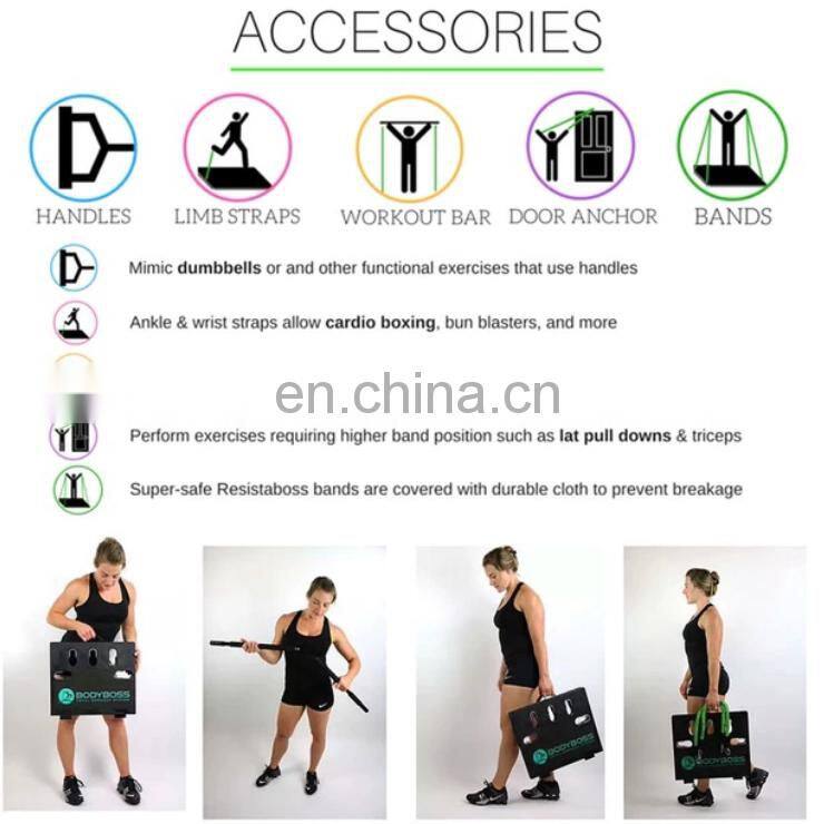 Fitness Folded Portable Home Gym Equipment Workout Package Resistance Bands Board Sport Workout Board Trainer