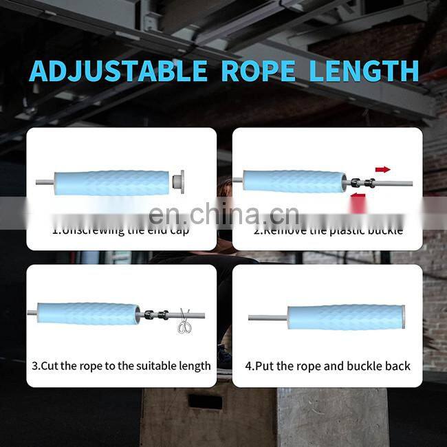 1LB Heavy Weighted 3mJump Ropes With Comfort Grip Weight Skipping Rope