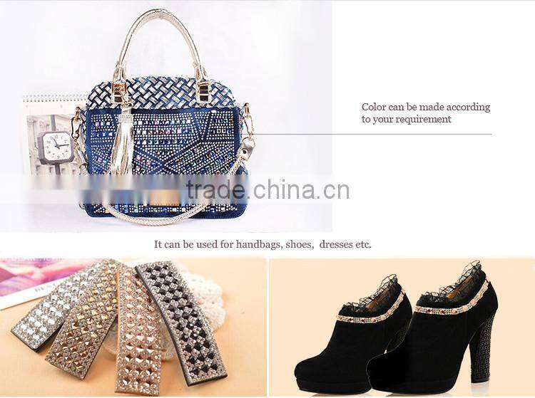 hongkong wholesale rhinestone chains for shoes boots decoration crystal cup chain