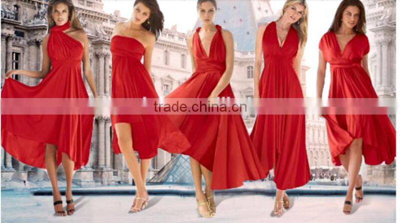 Sleeveless Casual Dress bridesmaid dress designs convertible fashion dress