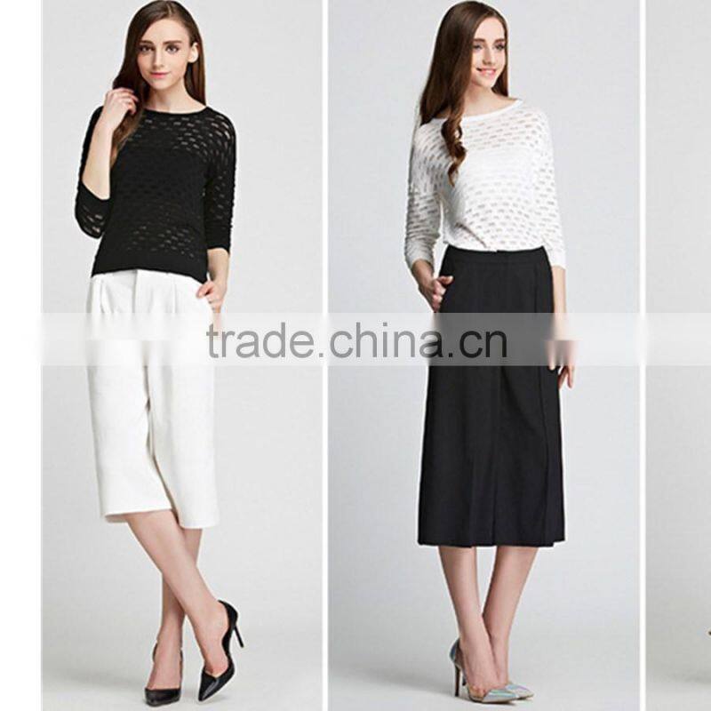 New arrival fashion summer hollow sweater with breathable pullover style