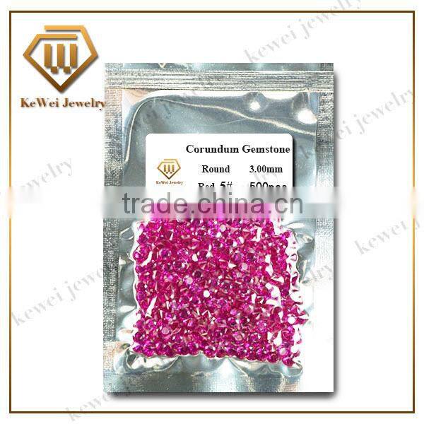 Good quality and low price 1mmX1.5mm 5#red rectangle corundum gemstone
