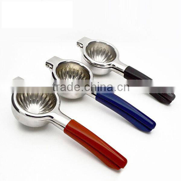 New High quality orange squeezer strong Stainless Steel 304 Manual Juicer Lemon Squeezer with Silicone Handles 415g