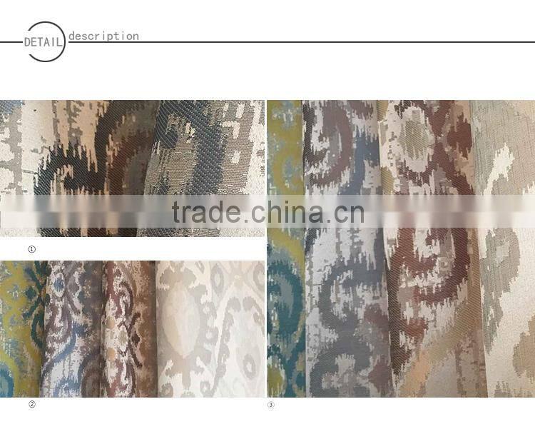 100% Polyester jacquard geometric window curtain fabric