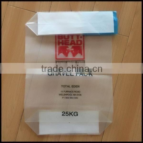 Global Selling PE/pp plastic valve bag 25kg