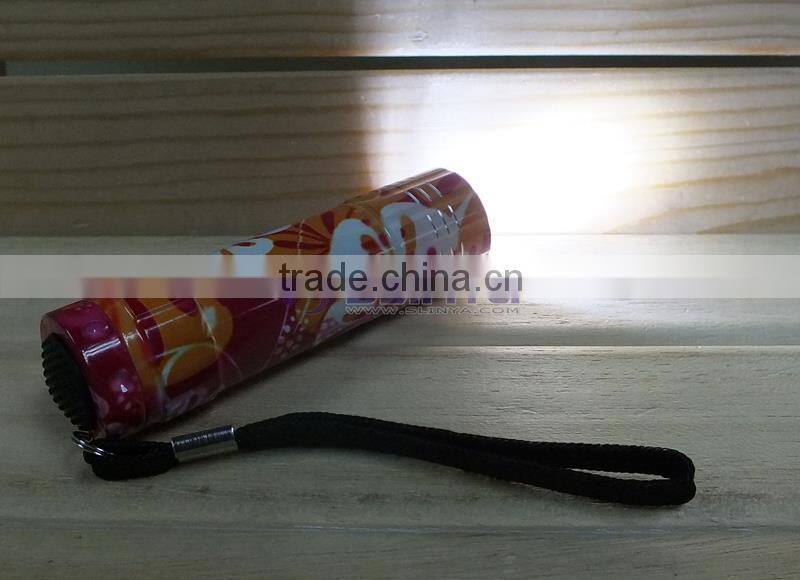 Baking Varnish 90mm 160lm Alloy Aluminum 9 LED Torch