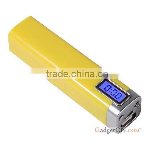 Wholesale 2600 mah lipstick power bank with LCD display