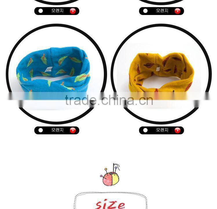 Newest Small Leaf Spreaded Fashion Cute Kids Knitted Winter Circle Loop Scarf