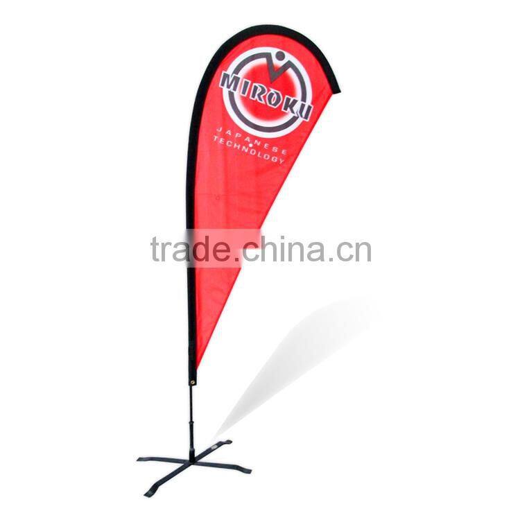 2015 New Arrival Quality First Good Design Customized Logo Printed Teardrop Flag With Ground Stake Base