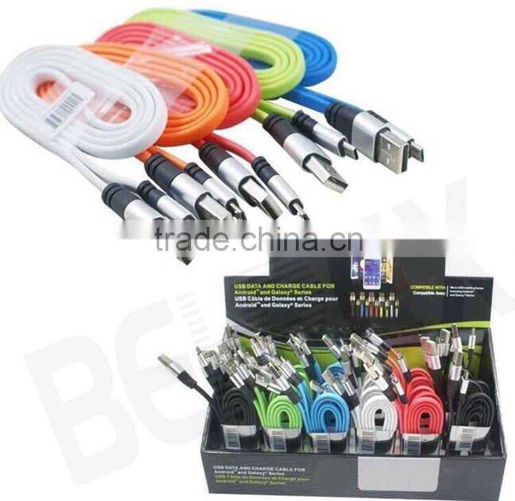 Flat 24AWG Micro USB Extension Cable with 2A Flash Charge