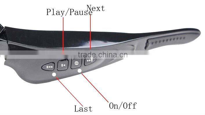 Hot and latest sunglasses mp3 players with stereo bluetooth