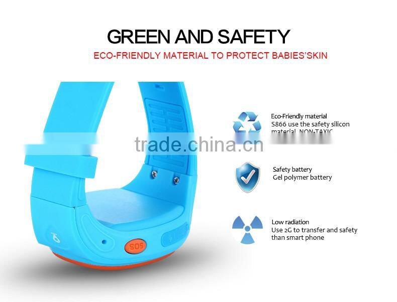 S866 2-way Conversation Kids Phone Watch with SOS GPS, New Arrival Safe Children kids GSM Phone watch
