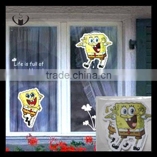 peel off logo no glue window sticker