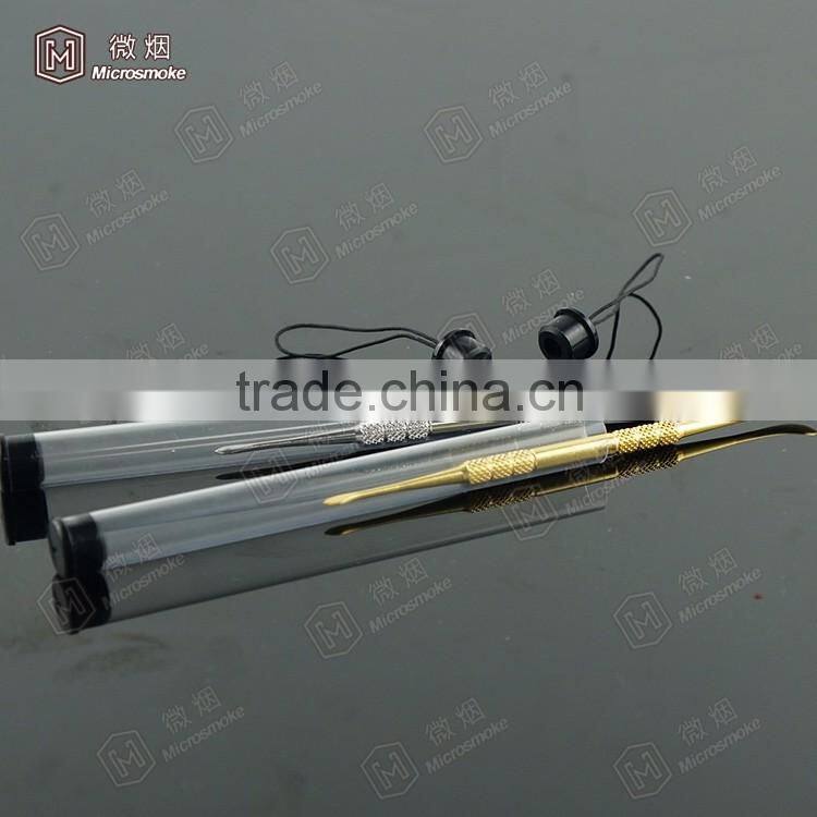 Dabber tool 120mm double sided oil dab wax tool in sliver and gold color Hot sale Wax and dry herb vaporizer titanium dab tool