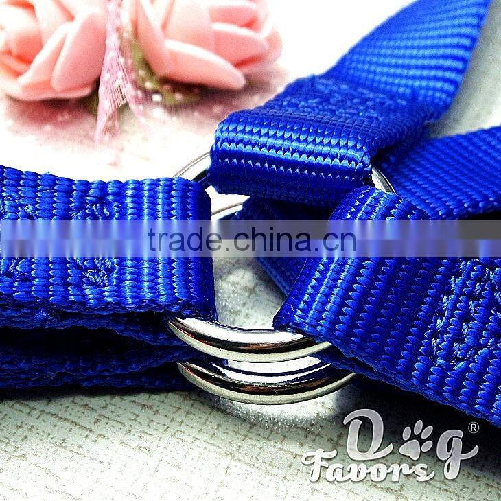 Summer Use Heavy Duty Outdoor Sport Dog Traning Harness and Leash, Classic Solid Nylon Dog Harness and Leash