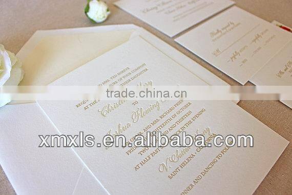 Elegant Letterpress Wedding Invitation Greeting Cards- Traditional Letterpress Wedding Invitation Cards