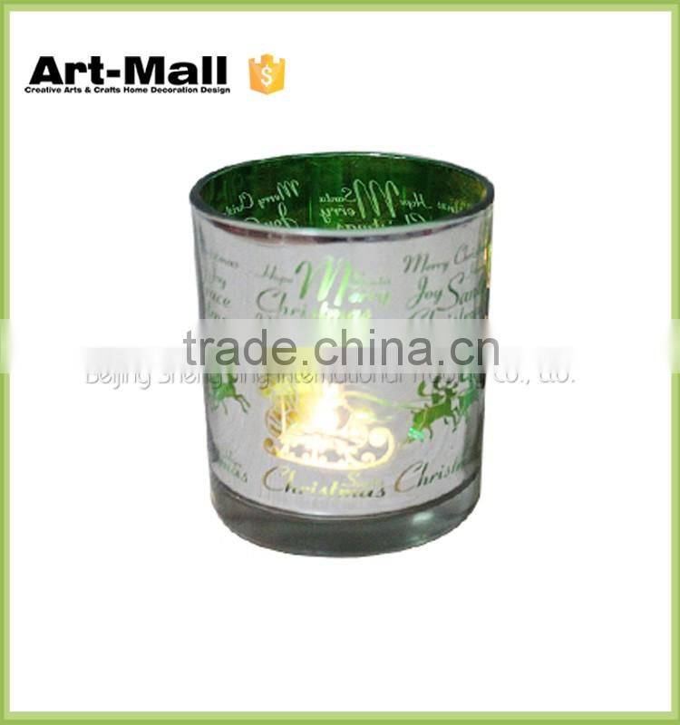 hot 2016 Xmas Gift matte white design vintage style candle holder glass material
