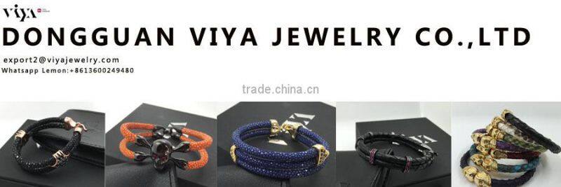 Genuine Purple Green Orange Blue Black Stingray Leather Bracelet Stingray Jewelry Cord for Gift