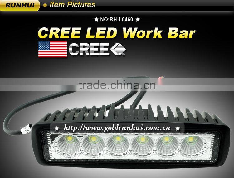 GoldRunhui RH-L0460 High Quality 12v 18w Led Work Light,Led Offroad Work Light
