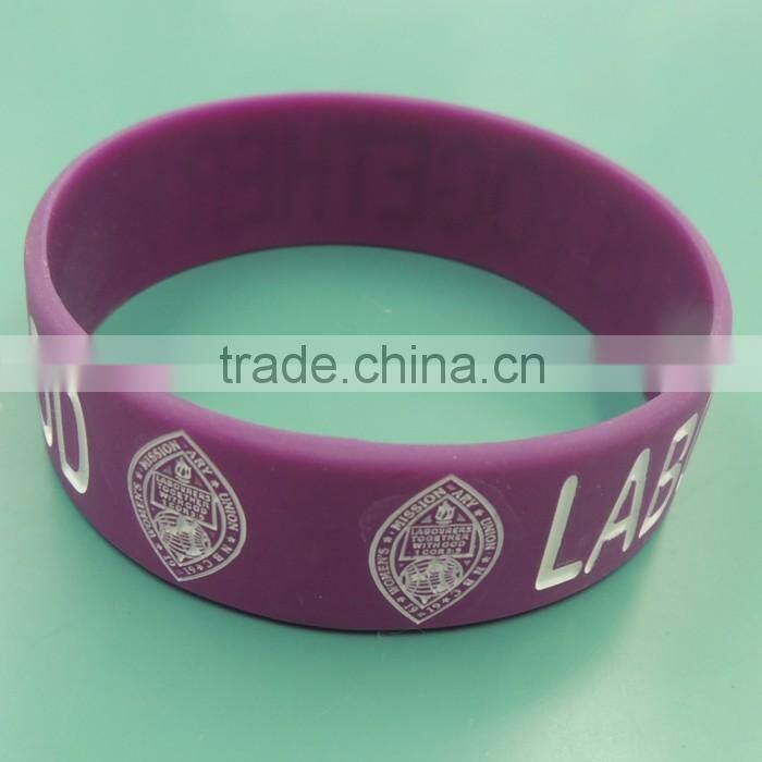 Custom Logo /Size Rainbow Silicone Wristbands Bracelet With Free Sample