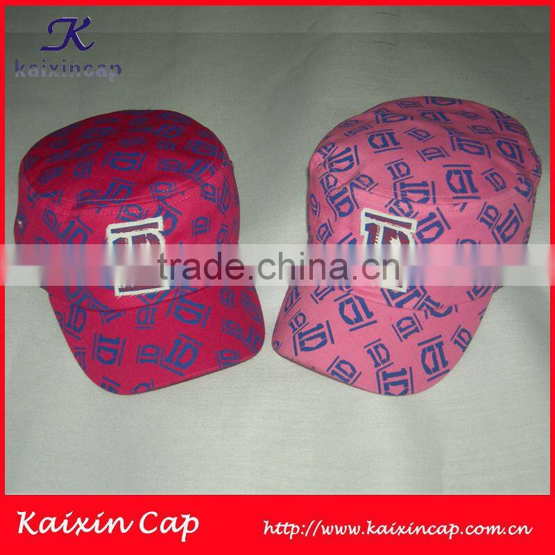 wool tweed leather brim army Military cap