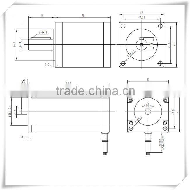 1.8 degree nema 23 micro motor gear low speed