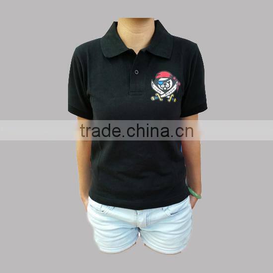 Hot Promotion Products Bros Baby Lion Pirate England Flag Unisex Printed Short Sleeve Black Polo Shirt