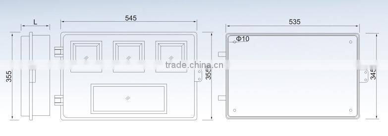 SAIP/SAIPWELL New Product Transparent Meter Cabinet Electric Plastic Meter Box