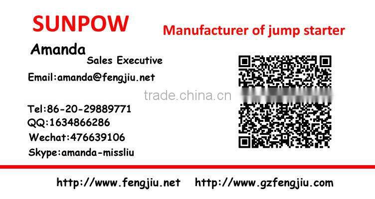 SUNPOW 12000mah power bank/Cheap Mini Jump Starter jump up emergency 12v car jump starter