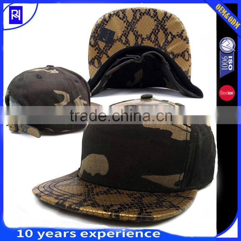 High quality custom New style blank snapback Cap blank camo baseball hats