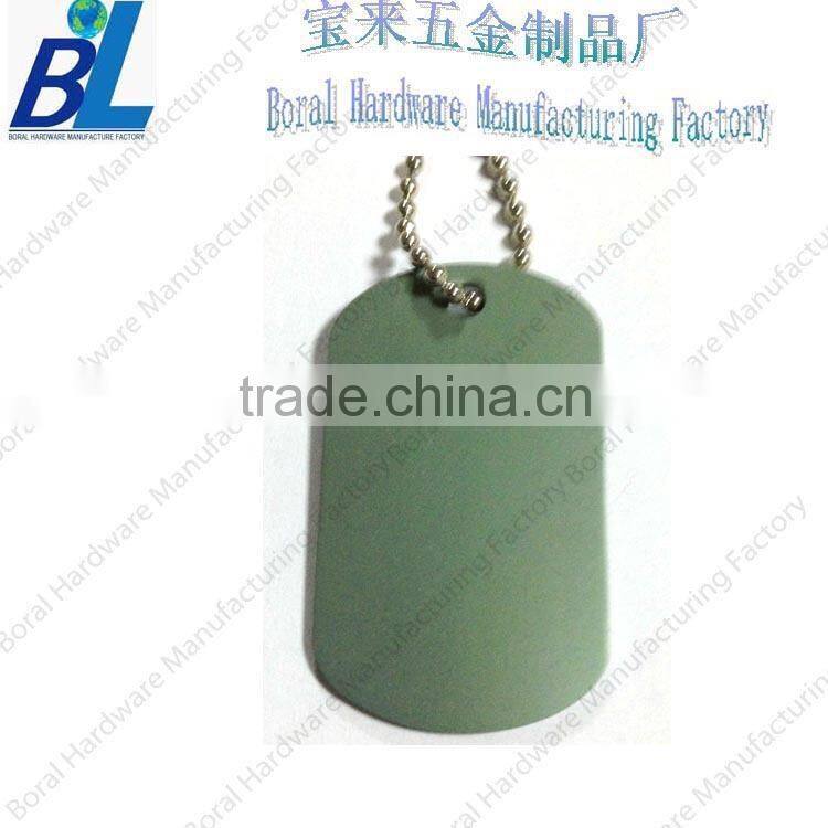 Epoxy coated printed steel military dog tag