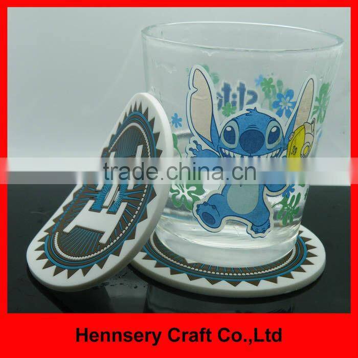 Fashion 3D 2D silicone rubber pvc poker coaster