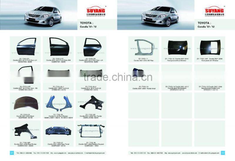 Replacement Radiator Support for TOYOTA corolla 07-12 aftermarket auto body parts