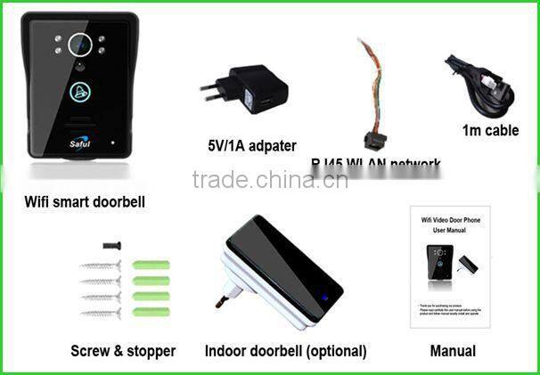 Motion detection clear night vision worldwide use wifi video door bell with camera