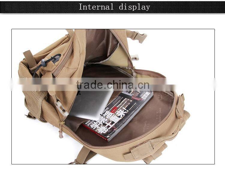 2016 Large capacity camouflage military backpack for outdoor activities