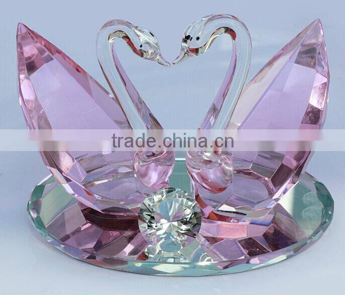 beautiful colorful gift crystal swan