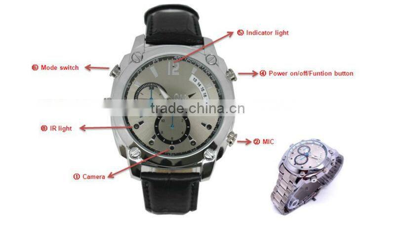 JVE-3105G-2 1080P IR Night Vision Wieless Waterproof Hidden Watch Camera, Watch Camcorder