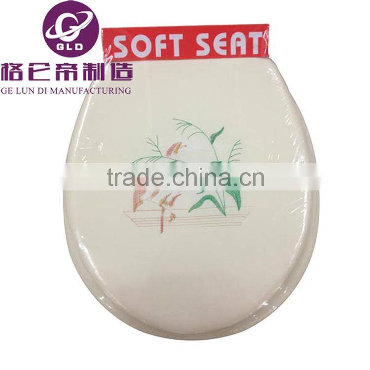 GLD Hot Sales Image Printed Color Adult soft toilet seats Soft Toilet Seat lid For toilet bathroom