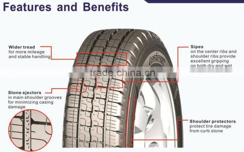 Made in China Semi-Radial Passenger Car tire 205/75R15C