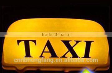 12V Taxi Roof Lamp Box with Three Bulbs Magnetic Mount