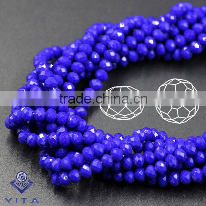 Wholesale 6MM Jade Material Rondelle Glass Bead for jewelry